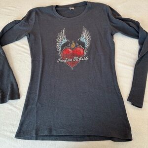 Martina McBride Heart Graphic Thermal Top